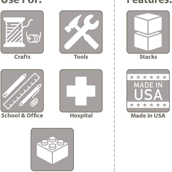 Plastic Art/Craft/Medical/Tool Storage Box - 14” clear with removable tray - Picture 5 of 9